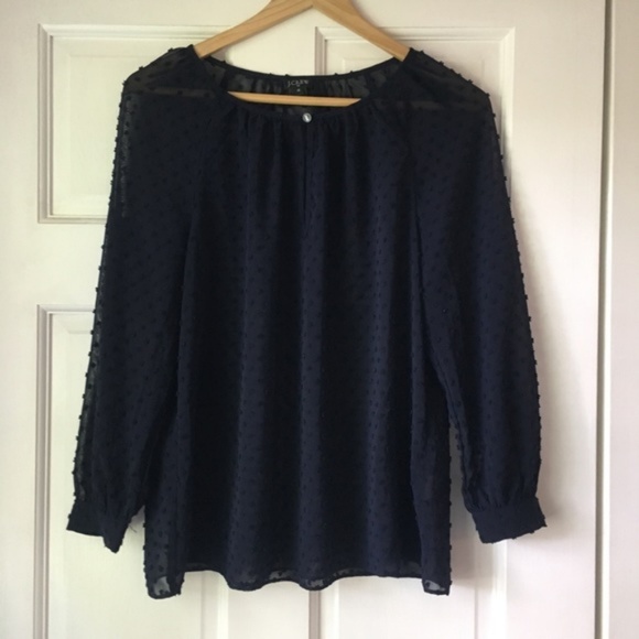 J. Crew navy blouse - Picture 1 of 4